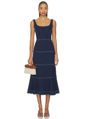 [春季新品]Alexis STEFANIA 裙子 蓝色REVOLVE小众