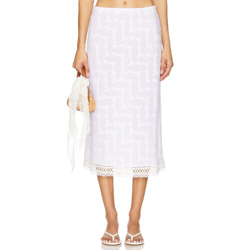 [夏季新品]Bella Venice ROXY 半身裙 白色REVOLVE小众新款