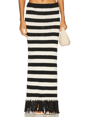 [冬季新品]4th & Reckless针织超长半身裙 黑色REVOLVE小众