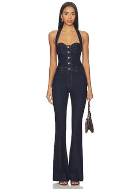 [冬季新品]retrofete IRMA 连身裤 蓝色 美式休闲风REVOLVE小众