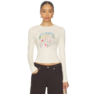 DAYDREAMER ST. MORITZ 长袖T恤 奶油色 y2k辣妹风REVOLVE小众新