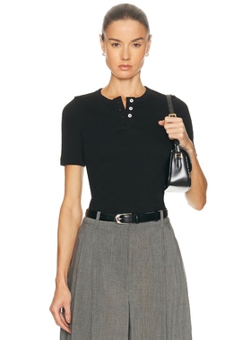 FLORE FLORE JESS 上装 黑色 y2k辣妹风REVOLVE小众新款