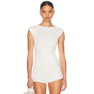 春季 上装 内搭 CELESTINE 奶油色静奢风老钱风REVOLVE新款 Helsa