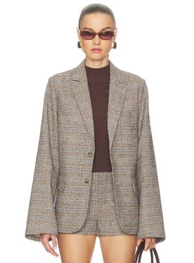 GUIZIO OVERSIZED TARTAN 西装 绿色老钱风REVOLVE小众新款