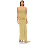 橄榄色REVOLVE小众新款 Lovers ADLEY 长裙 and Friends