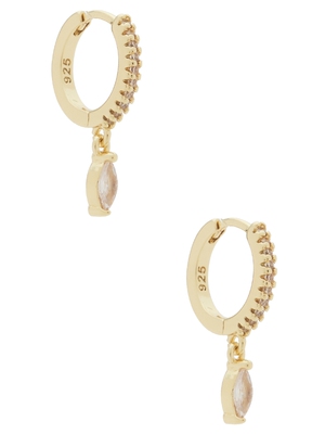 Mazin Jewels Marquise Huggies Earring revolve小众新款