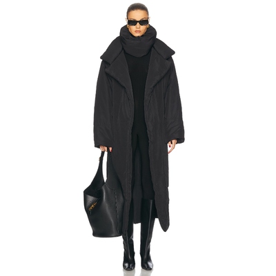 [冬季新品]Norma Kamali 大翻领收腰棉服保暖外套老钱风REVOLVE