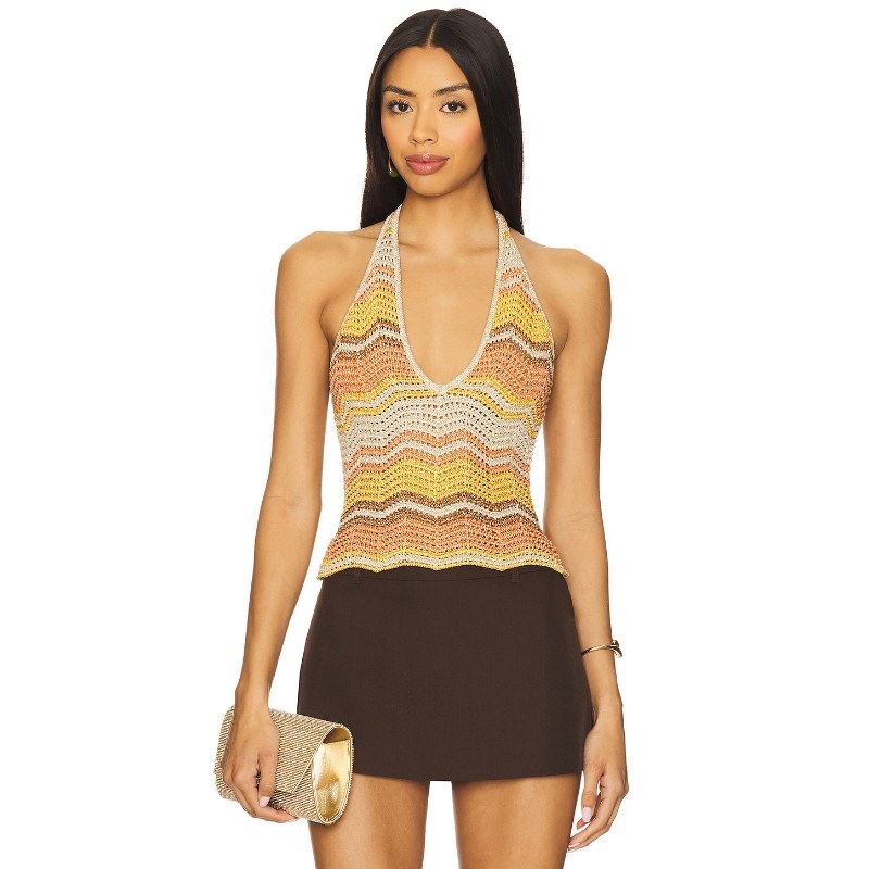 [冬季内搭]retrofete LUZ 钩针上装米色REVOLVE小众,女装/女士精品,背心吊带,淘宝优惠券,粉丝福利购,淘宝优惠卷