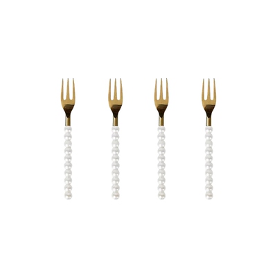 Lepel Club Set Of 4 Pearl Fork 金属金色REVOLVE小众新款