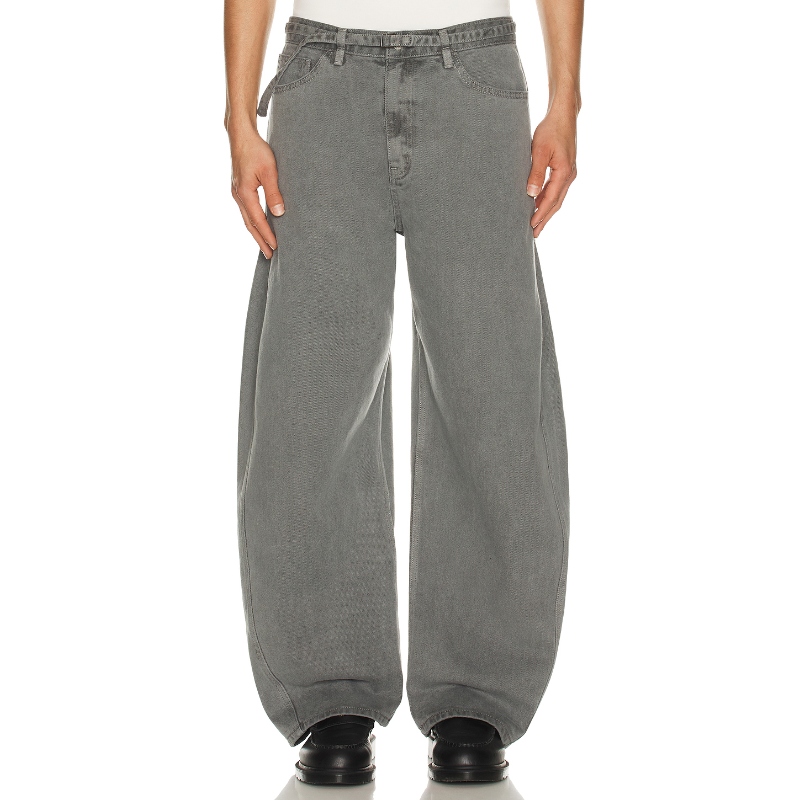 Le17Septembre Garment Dyed Curved Jeans GreyREVOLVE小众新款