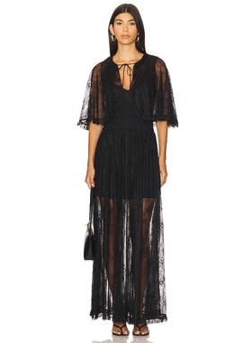 AKNVAS TISSY 长裙 黑色REVOLVE小众新款