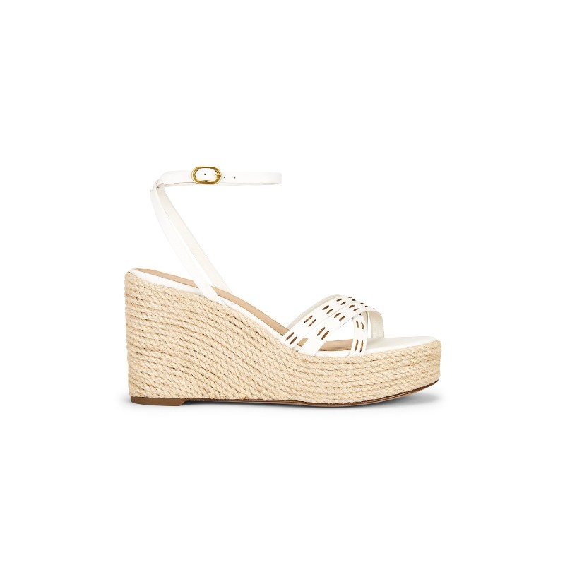 Veronica Beard PHILENE 坡跟高跟鞋 白色REVOLVE新款女鞋,女鞋,时装凉鞋,淘宝优惠券,粉丝福利购,淘宝优惠卷