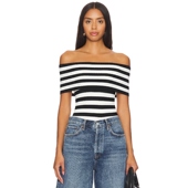 春季 WAYS 新品 ALL THE FLORENCE针织衫 黑色一字肩REVOLVE保暖