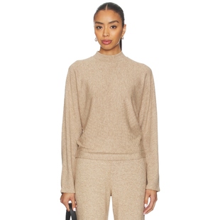 米色REVOLVE小众新款 适宜蝙蝠小高领套头衫 DOLMAN Vince