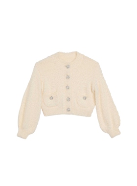 Bardot Junior SOPHIA 开襟羊毛衫 白色REVOLVE小众新款