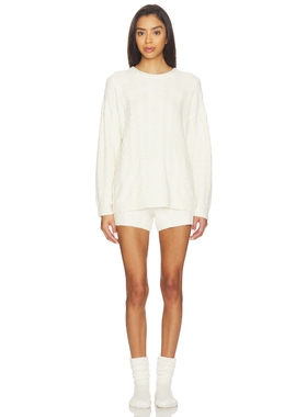 Barefoot Dreams CABLE PULLOVER AND SHORT 睡衣revolve小众新款