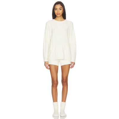 Barefoot Dreams CABLE PULLOVER AND SHORT 睡衣revolve小众新款