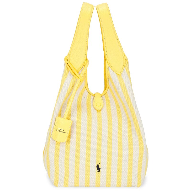 [早秋新品]Polo Ralph Lauren黄白条纹色女包休闲包袋REVOLVE