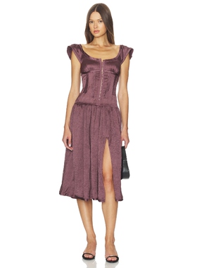 [海外直邮]Free People LOVEDAY 中长款连衣裙 淡紫色 度假波西米