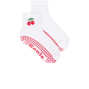 [情人节]Souls. Very Cherry Grip Socks 白色REVOLVE小众