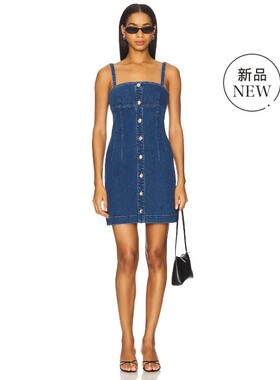 [春季新品]Karina Grimaldi RIO 牛仔迷你连衣裙女 蓝色REVOLVE