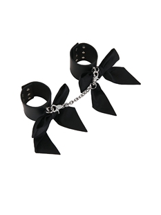fleur du mal Leather Cuffs With Silk Bows revolve小众新款