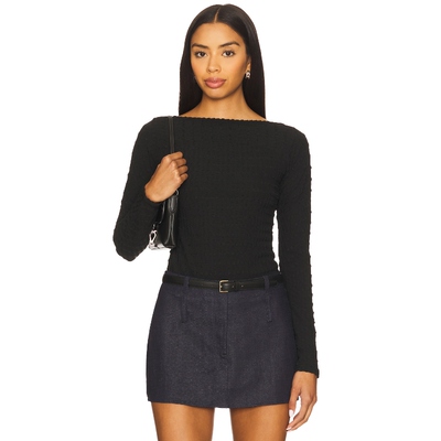 [春季新品]Peachy Den CINDY 上装长袖上衣黑色辣妹风REVOLVE新款