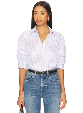 [春季新品]Brochu Walker PIA 衬衫 Baby Blue 辣妹风REVOLVE新款