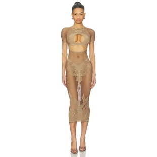 米色REVOLVE小众新款 裙子 GIRL POSTER