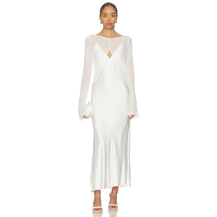Significant Other EEVIE 长袖长裙 象牙白REVOLVE小众新款