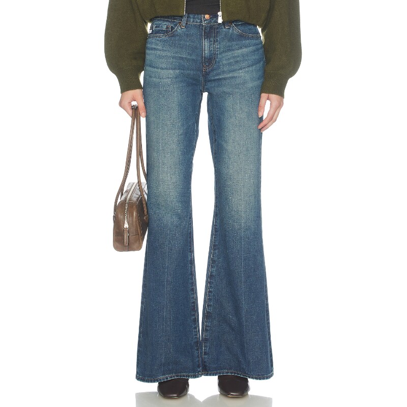 AG Jeans牛仔蓝裤装牛仔复古风秋冬新品高腰阔腿牛仔裤REVOLVE