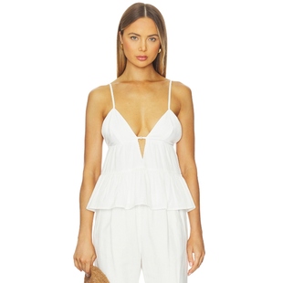 SNDYS 内搭 FALLEN PEPLUM 白色辣妹风REVOLVE小众新款 上装 冬季