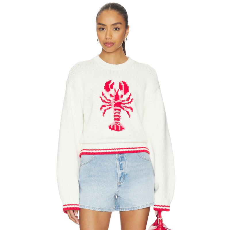 Lovers and Friends白色上衣印花甜美早秋新品毛衣REVOLVE
