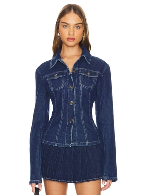 LIONESS RIDER 牛仔夹克蓝色衬衫美式休闲风外套REVOLVE小众新款