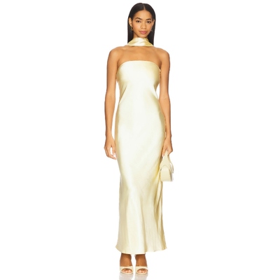 [冬季新品]SNDYS 挂脖连衣裙高级感设计抹胸缎面裙子REVOLVE小众