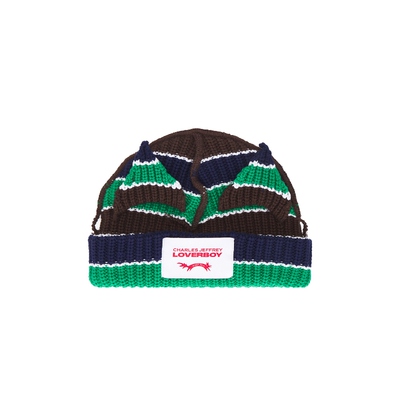 Charles Jeffrey LOVERBOY CHUNKY 针织毛线帽 黑revolve小众新款