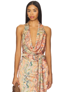 Nookie SOLANA 上装 橙色 y2k辣妹风REVOLVE小众新款