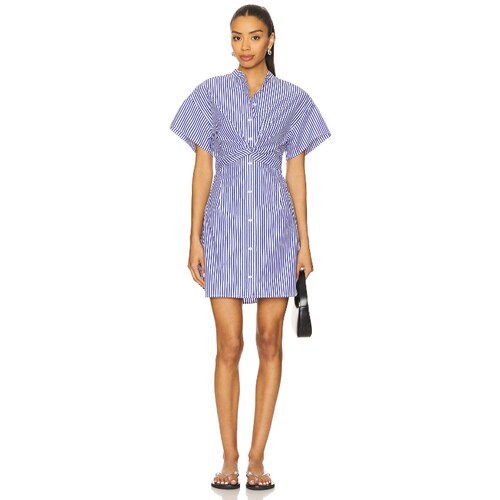 Rag & Bone Gretchen Stripe Poplin Dress 藏青色REVOLVE小众新