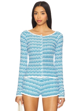 [冬季新品]Amanda Uprichard BREEZY 开衫 蓝色REVOLVE小众