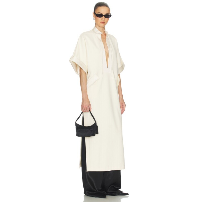 Helsa 深V领短袖衬衫白色26SS早秋新品 REVOLVE