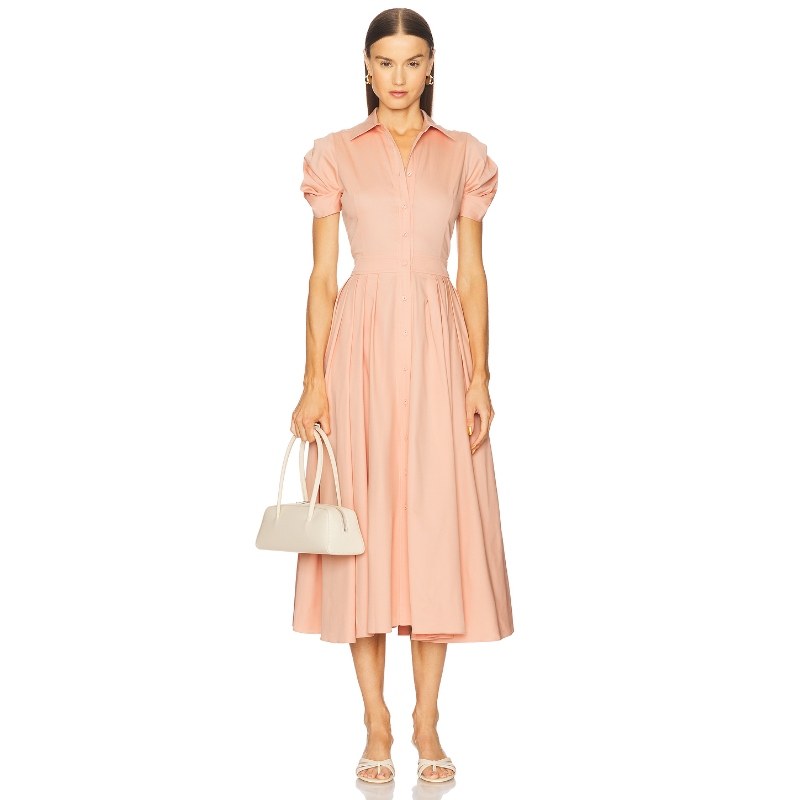 Alexis GYLES 中长款连衣裙 桃红色REVOLVE小众