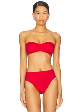 Norma Kamali STRAPLESS 比基尼文胸上装 红色REVOLVE