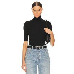 [冬季新品]Theory LEENDA B黑色高领针织羊毛衫REVOLVE冬季保暖