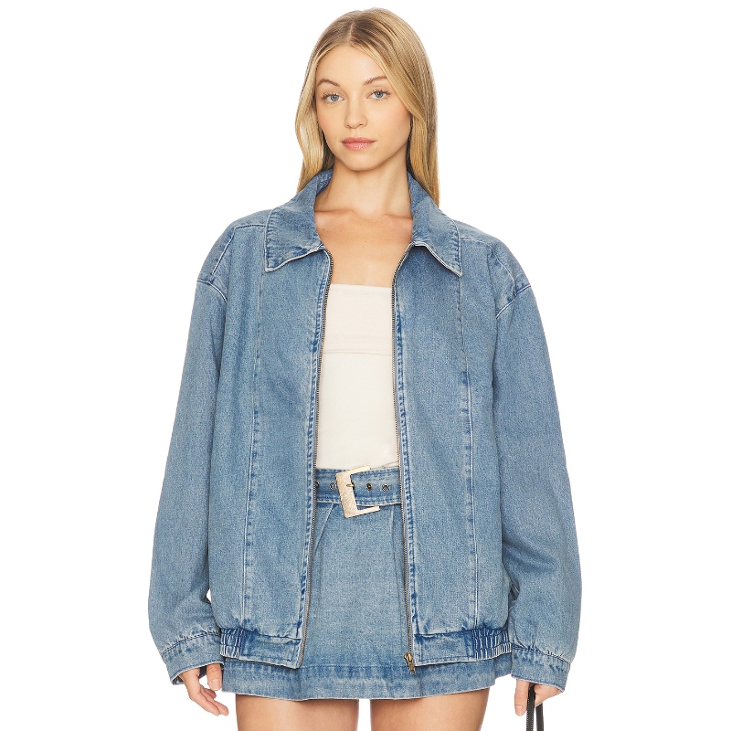 [秋季新品]Show Me Your Mumu 牛仔外套蓝色美式休闲风REVOLVE