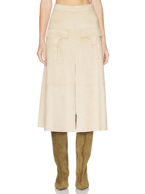 Alexis JENNY 半身裙 revolve小众新款 棕黄色