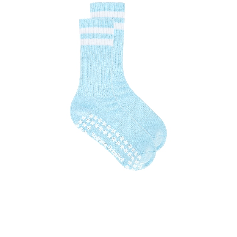WellBeing + BeingWell STRIPED TUBE GRIP SOCK 短袜 薄荷色REVO