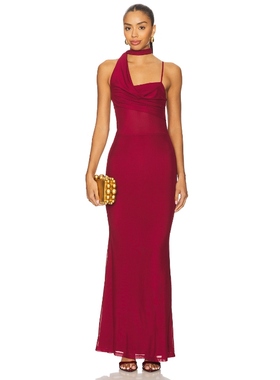 superdown ADDIE 裙子 酒红色 美式性感 敬酒服REVOLVE小众新款