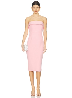 [冬季新品]Bardot 抹胸裙子粉色修身性感礼服连衣裙REVOLVE小众