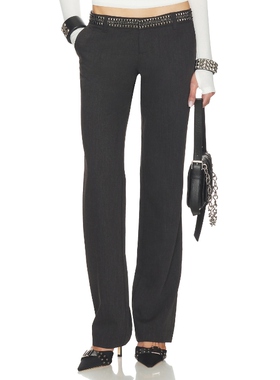 Jaded London TAILORED WITH WAISTBAND DETAIL 长裤 黑色 Y2K辣0