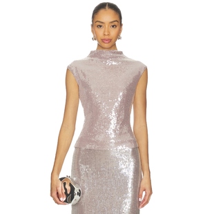 Elodie the Label Sabrina Sequin Top 薰衣草REVOLVE小众新款